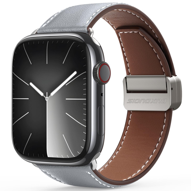 Ремінець Dux Ducis Genuine Leather для Apple Watch 42(ser.1-3)/44/45/46/49mm (Grey)