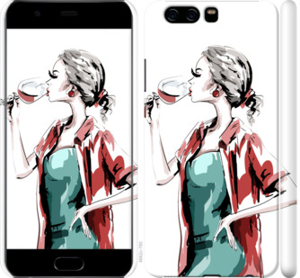 

Чохол Дівчина з келихом на Huawei P10 841717