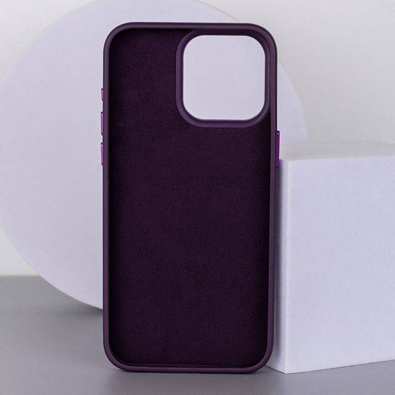 Фото Кожаный чехол Bonbon Leather Metal Style with Magnetic Safe для Apple iPhone 14 (6.1") (Фиолетовый / Dark Purple) на vchehle.ua