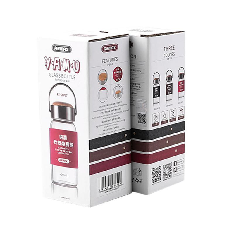 Фото Бутылка для воды Remax RT-CUP-57 Yamu Glass Bottle (260ml) (Red) на vchehle.ua