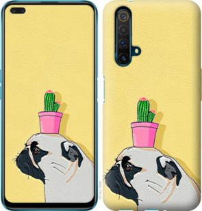 

Чехол Мопс с кактусом для Realme X50 920836