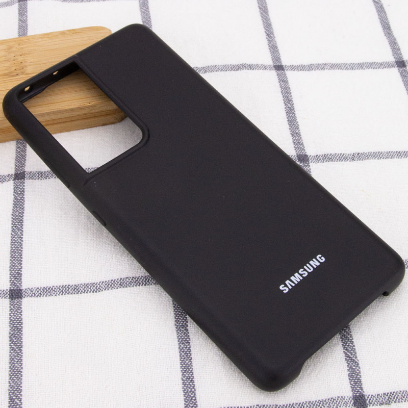 Фото Чохол Silicone Cover (AA) на Samsung Galaxy S21 Ultra (Чорний / Black) на vchehle.ua