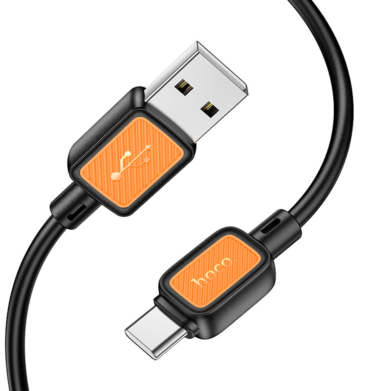 Фото Дата кабель Hoco X108 Benefit USB to Type-C 3A (1m) (Black) на vchehle.ua