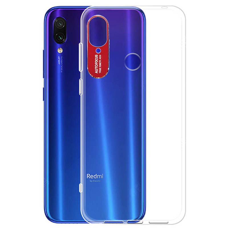 

TPU чехол Epic clear flash для Xiaomi Redmi 7 (Бесцветный / Красный) 767128