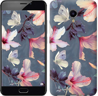 

Чехол Нарисованные цветы для Meizu M3e 596327