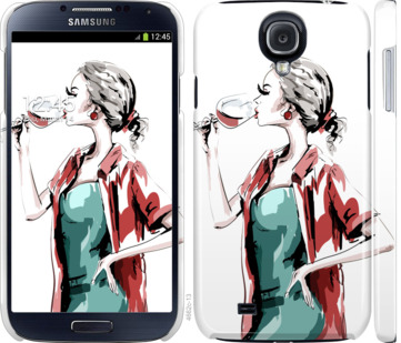 

Чехол Девушка с бокалом для Samsung Galaxy S4 i9500 841311