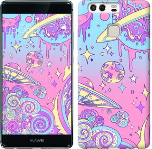 Чехол Розовая галактика для Huawei P9