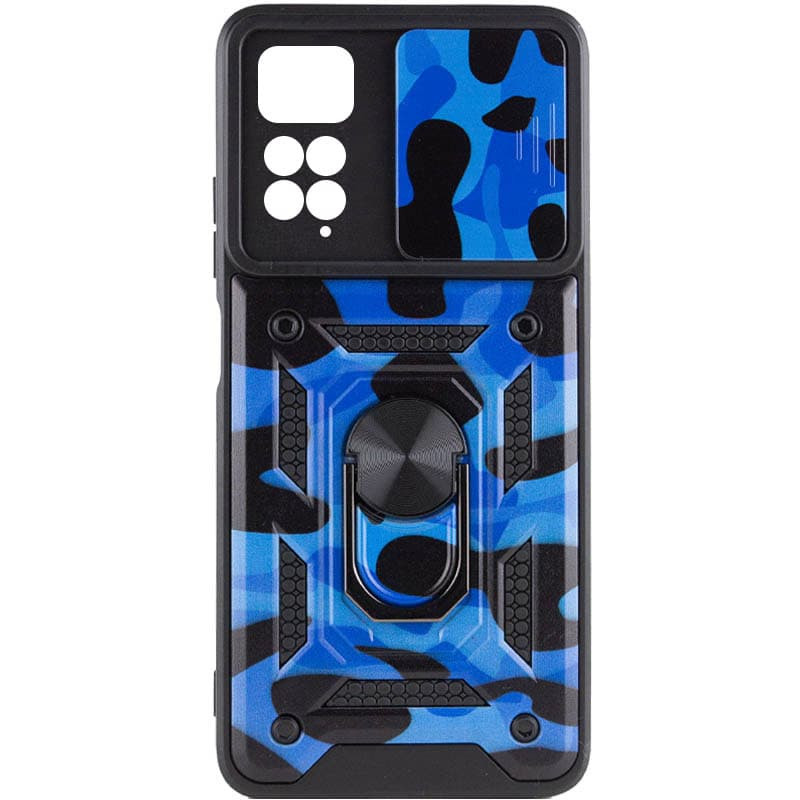Фото Ударостійкий чохол Camshield Serge Ring Camo на Xiaomi Redmi Note 11 Pro 4G/5G / 11E Pro /12 Pro 4G (Синій / Army Blue) на vchehle.ua
