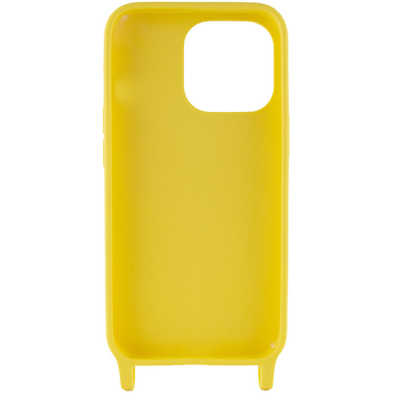 Чехол Cord case c длинным цветным ремешком для Apple iPhone 14 Plus (6.7") (Желтый) в магазине vchehle.ua