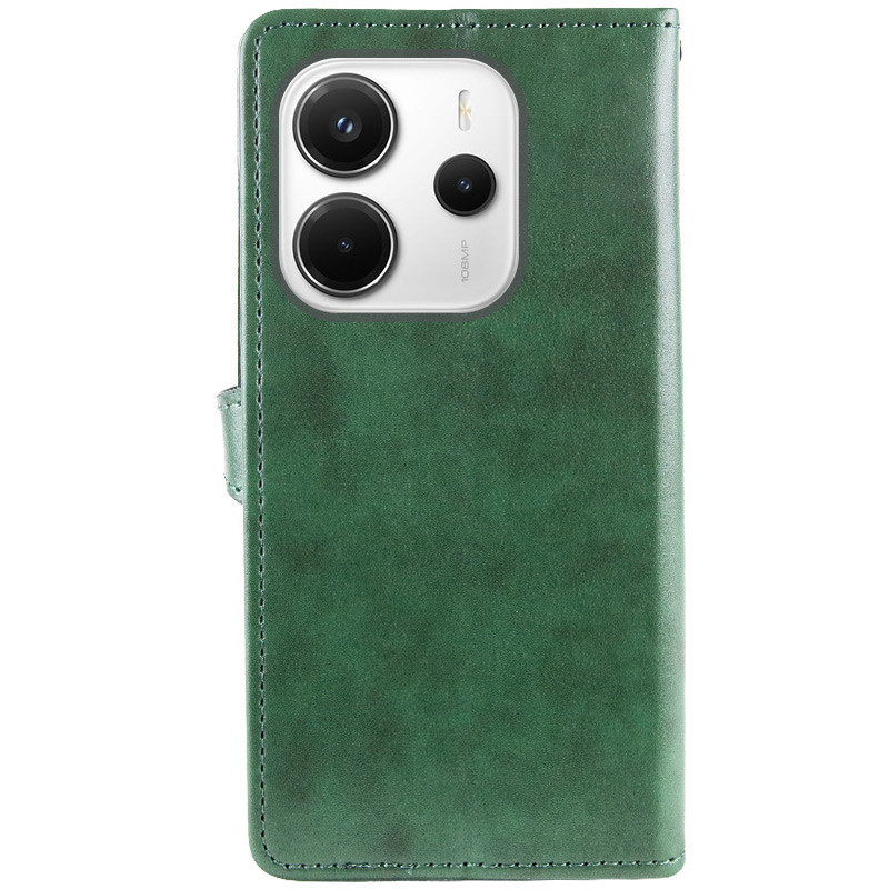 Фото Кожаный чехол-книжка GETMAN Gallant (PU) для Xiaomi Redmi Note 14 4G (Europe version) (Зеленый) в магазине vchehle.ua