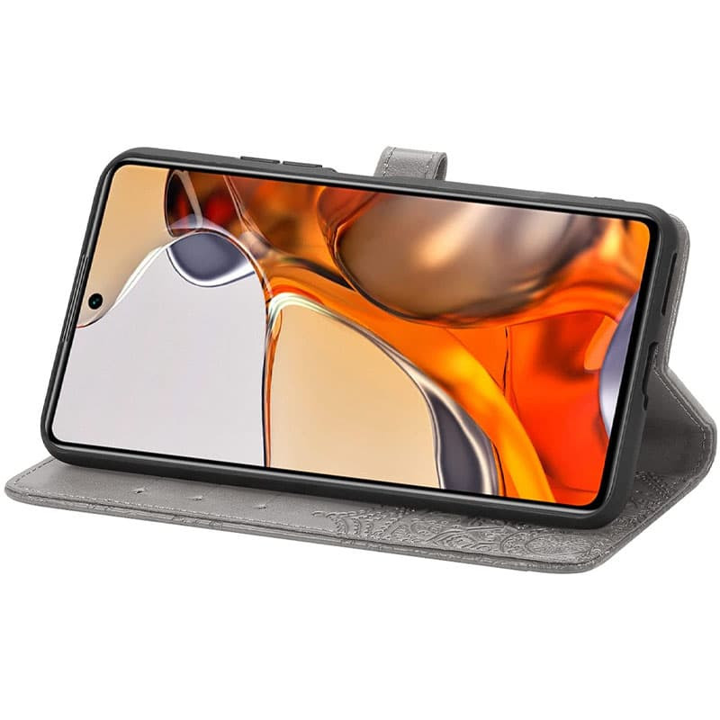 Шкіряний чохол-книжка Art Case з візитницею на Xiaomi Redmi Note 11 Pro 4G/5G / 12 Pro 4G (Сірий) в магазині vchehle.ua