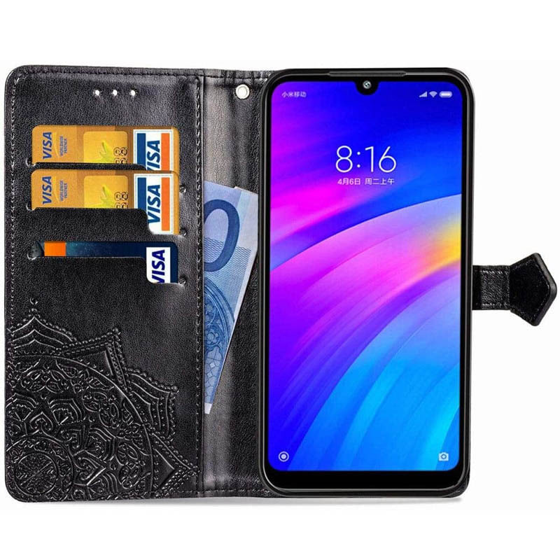 Шкіряний чохол-книжка Art Case з візитницею на Xiaomi Redmi Note 7 / Note 7 Pro / Note 7s (Чорний) в магазині vchehle.ua