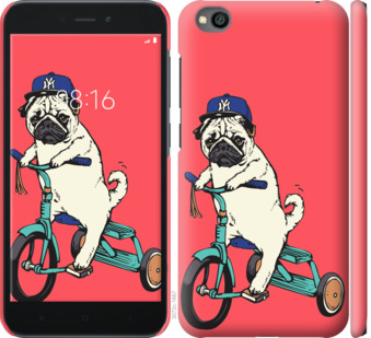 

Чехол Мопс на велосипеде для Xiaomi Redmi Go 710786