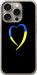 Чехол Жёлто-голубое сердце для iPhone 15 Pro
