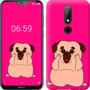 

Чехол Весёлый мопс для Nokia 6.1 Plus 928720