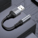 Перехідник Hoco LS36 Fresh USB to 3,5 AUX (Black) в магазині vchehle.ua