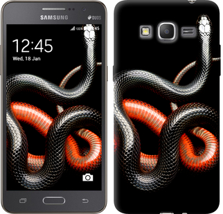 

Чохол Червоно-чорна змія на чорному тлі на Samsung Galaxy Grand Prime G530H 481991