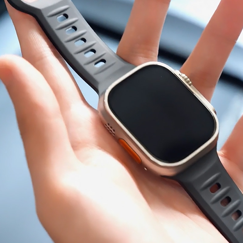Фото Ремешок BlueO Fluoro Rubber Sport для Apple Watch 42(ser.1-3)/44/45/46/49mm (Black) на vchehle.ua