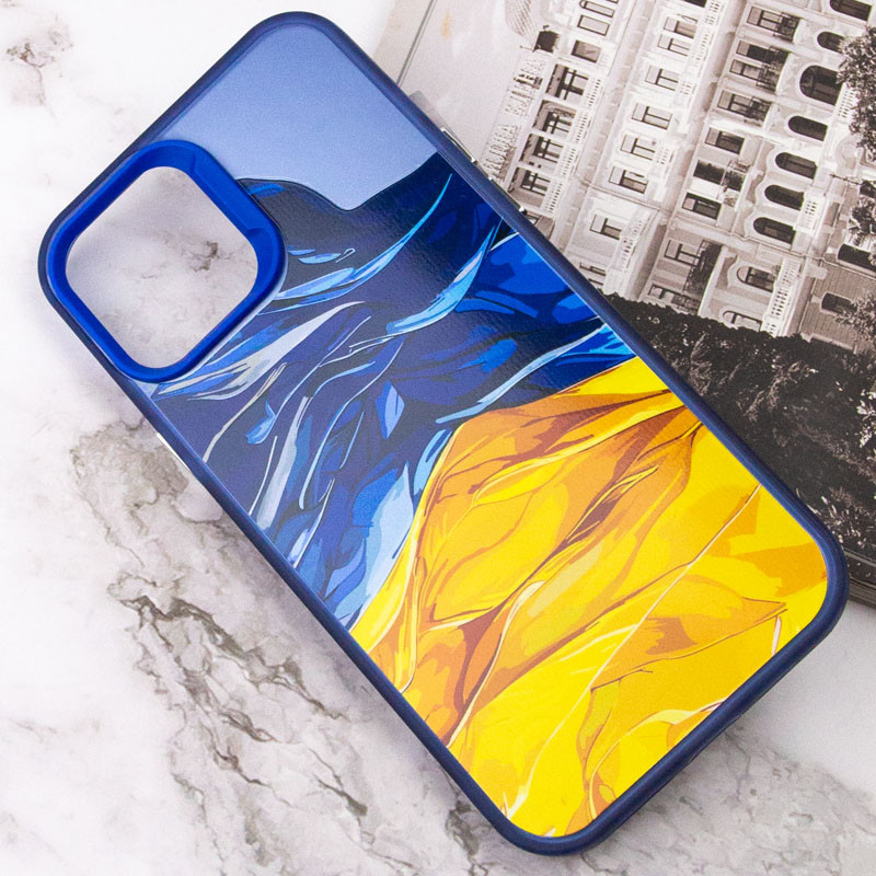 Фото TPU+PC чохол TakiTaki Magic glow на Apple iPhone 15 Pro (6.1") (Flag / Blue) в маназині vchehle.ua