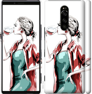 

Чохол Дівчина з келихом на Sony Xperia XZ4 841579