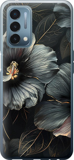 Чохол Чорні квіти на OnePlus Nord N200