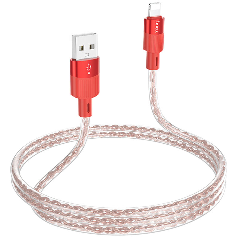 Дата кабель Hoco X99 Crystal Junction USB to Lightning (1m) (Red) в магазине vchehle.ua