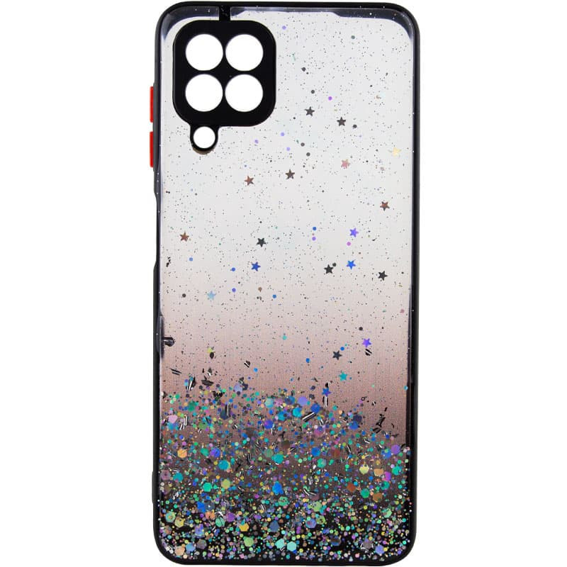 TPU чехол Spangle star с защитой камеры для Samsung Galaxy A22 4G / M32 (Черный)