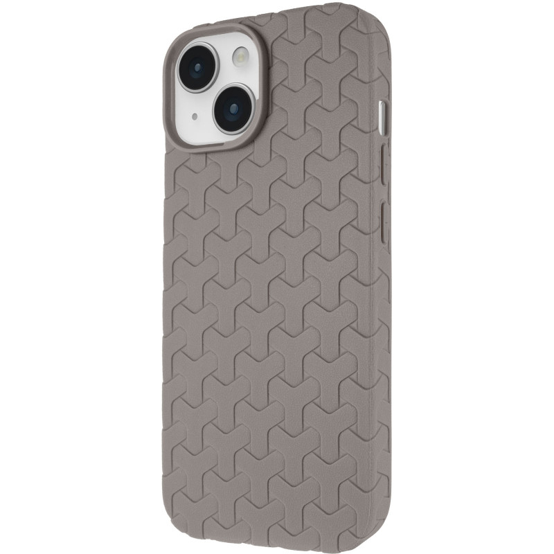 Чехол TPU Weaving для Apple iPhone 15 (6.1") (Grey)