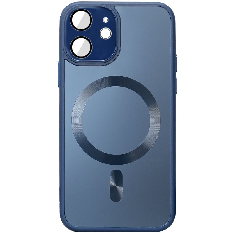 Чохол TPU+Glass Sapphire Midnight with Magnetic Safe на Apple iPhone 12 (6.1") (Синій / Deep navy)