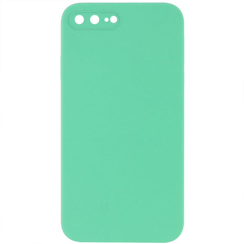 Чехол Silicone Case Square Full Camera Protective (AA) NOLOGO для Apple iPhone 7 plus/8 plus (5.5") (Зеленый / Spearmint)