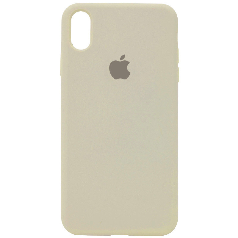 Чехол Silicone Case Full Protective (AA) для Apple iPhone XS Max (6.5") (Бежевый / Antique White)