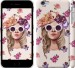 Чехол Девушка с цветами v2 для iPhone 6 Plus