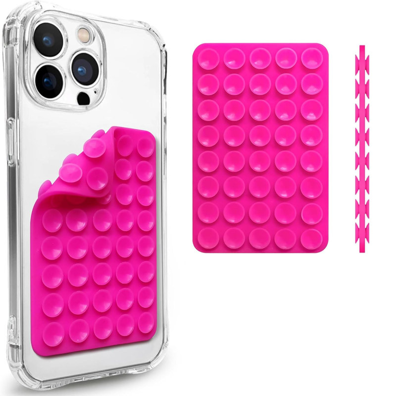 Держатель-присоска для телефона Double Side Silicone 100*64мм (Barbie Pink)