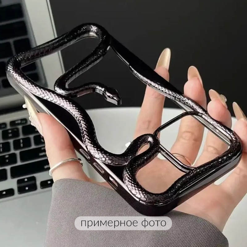 Фото TPU чохол Snake на Apple iPhone 15 (6.1") (Black) в маназині vchehle.ua