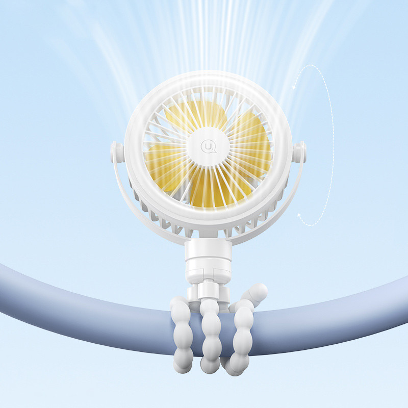 Фото Портативний вентилятор Usams ZB289 Baby Stroller fan 2000mAh (White) в маназині vchehle.ua