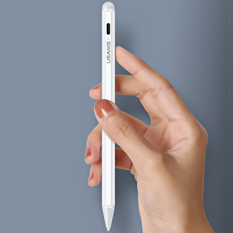 Фото Уценка Стилус Usams US-ZB135 Active Touch Screen Capacitive (Дефект упаковки / Белый) на vchehle.ua
