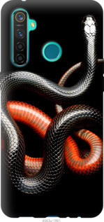 

Чехол Красно-черная змея на черном фоне для Realme 5 Pro 938667
