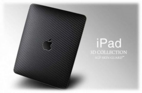 Кожаная наклейка SGP Skin Guard (Карбон) для iPad