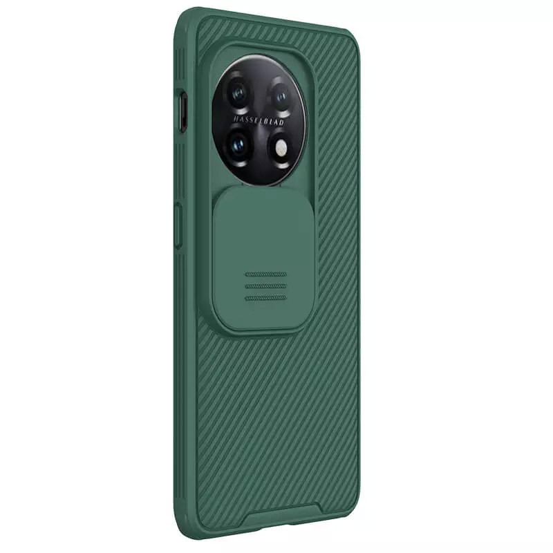 Купити Карбонова накладка Nillkin Camshield (шторка на камеру) на OnePlus 11 (Зелений / Dark Green) на vchehle.ua