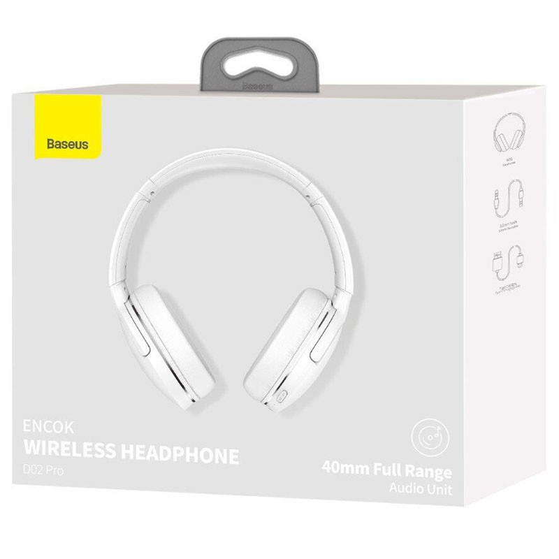 Замовити Накладні бездротові навушники Baseus Encok Wireless headphone D02 Pro (NGTD01030) (White) на vchehle.ua