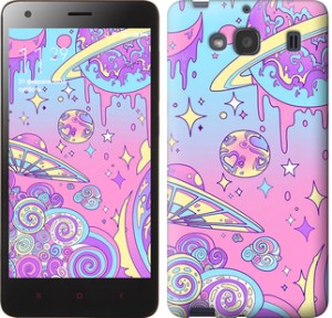 Чехол Розовая галактика для Xiaomi Redmi 2