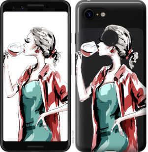 

Чехол Девушка с бокалом для Google Pixel 3a 875363