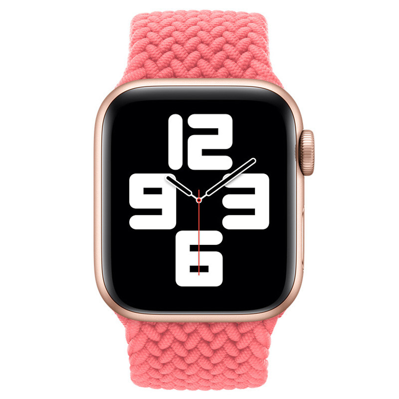 Фото Уцінка Ремінець Braided Solo Loop для Apple Watch 38/40/41/42mm(ser.10) 145mm (Дефект упаковки / Рожевий) на vchehle.ua