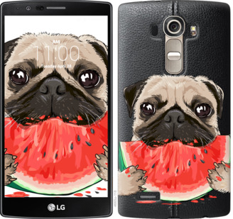 

Чохол Мопс і кавун на LG G4 H815 843623