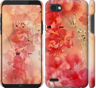 

Чехол Розовые цветы для LG Q6 673259