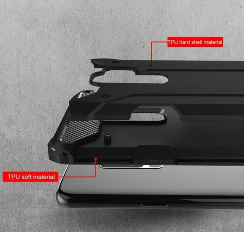 Фото Броньований протиударний TPU+PC чохол Immortal на Samsung Galaxy A6 Plus (2018) (Чорний) в маназині vchehle.ua