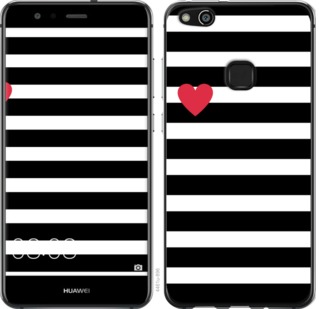 

Чехол Черно-белые полосы для Huawei P10 Lite 752043