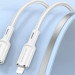 Фото Дата кабель Borofone BX90 Cyber USB to Lightning (1m) (White) на vchehle.ua