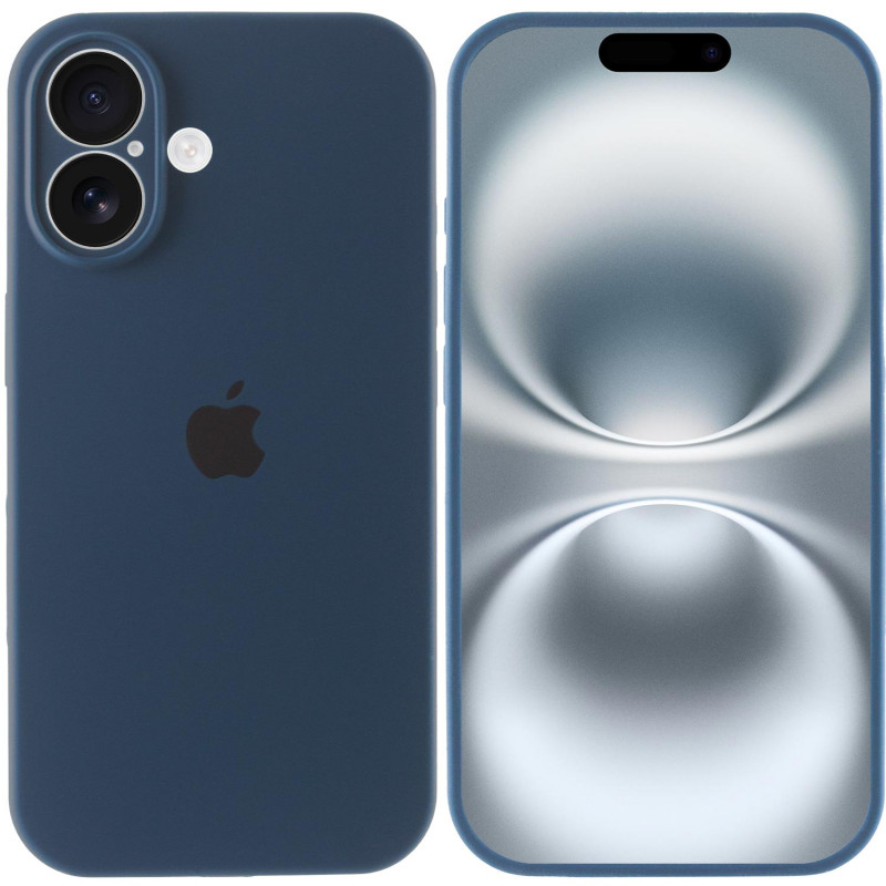 Фото Чехол Silicone Case Full Camera Protective (AA) для Apple iPhone 16 (6.1") (Синий / Abyss Blue) в магазине vchehle.ua