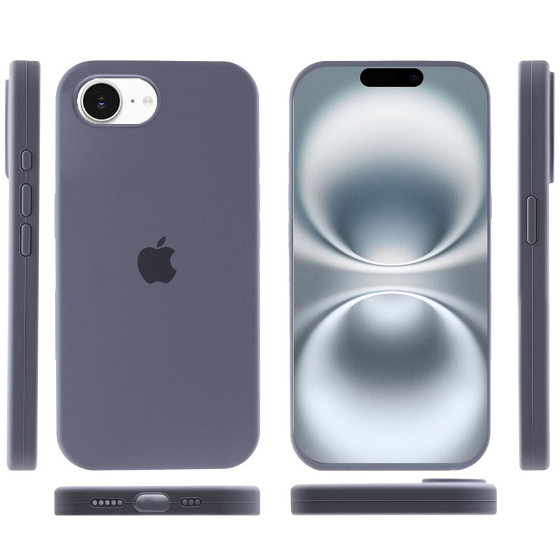 Чехол Silicone Case Full Protective (AA) для Apple iPhone 16e (6.1") (Серый / Lavender Gray) в магазине vchehle.ua